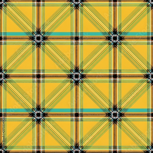 Seamless Yellow Tartan Plaid Pattern