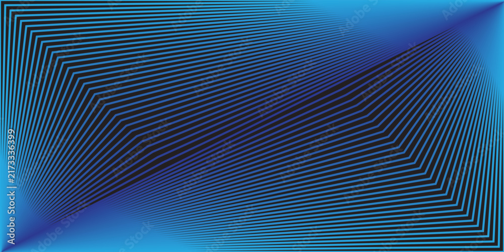 Naklejka premium Abstract dark blue geometric background with dynamic perspective line pattern for technology design.