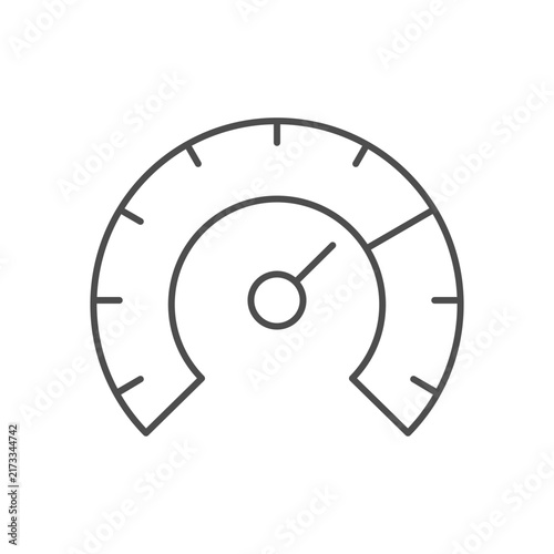 Car speedometer line outline icon