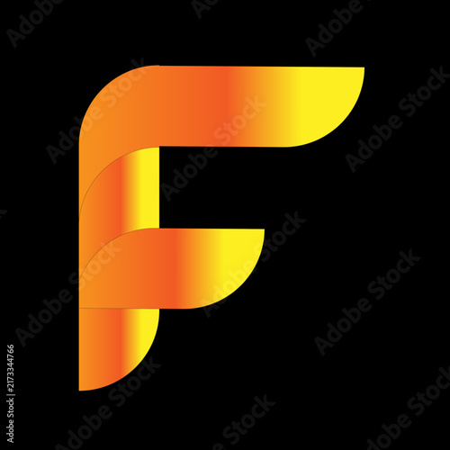 Orange Yellow Abstract Ribbon Logo