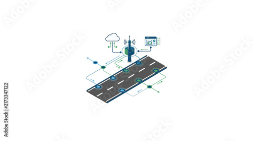 Smart City Road Network IoT Data Flow