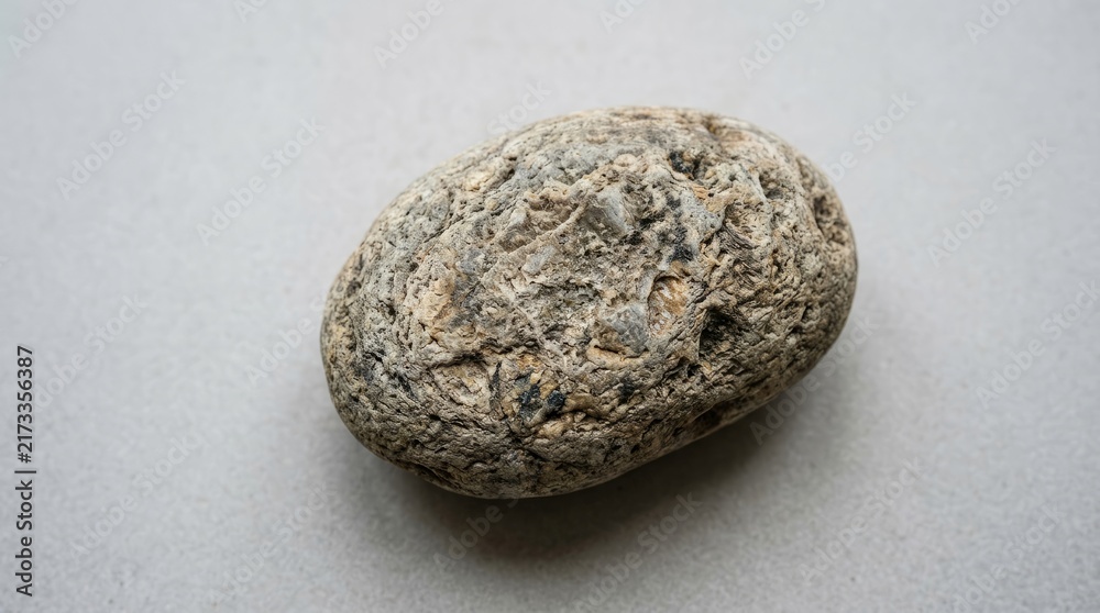 Fototapeta premium Close-up of a whole walnut with shell and kernel visible.
