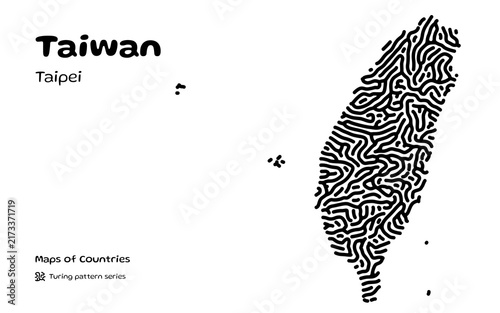 Taiwan Taipei Turing Pattern Vector Map