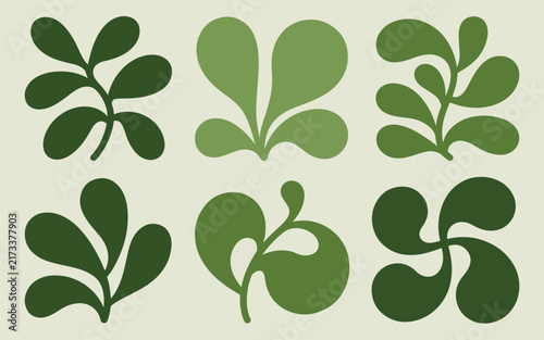 Serene Abstract Organic Shapes Background with Soft Cream and Deep Forest Green Colors, Minimalist Design for Modern Branding and Nature-Inspired Concepts, Clean and.