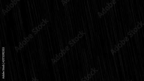 realistic overlay cinematic hard rain 4k video on black background