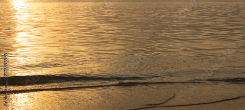 Golden Sunset Water Reflection Texture Warm Sea Ripple Surface Background Stock