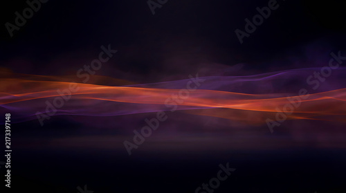 Abstract Halloween mystical purple and orange wave