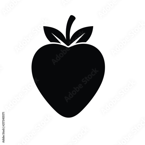 green apple with heart