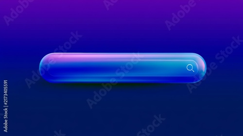 Internet browser search bar rendered as a modern 3D vector element 