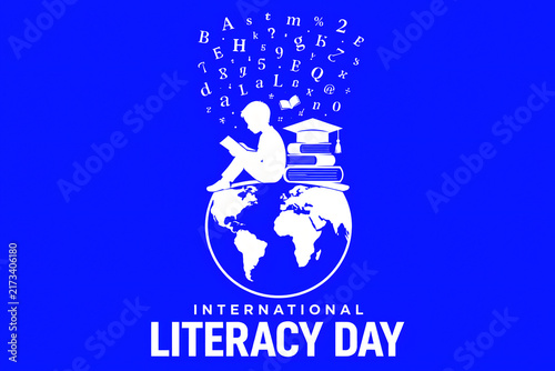 International Literacy Day Typography – Education and Literacy Awareness Concept
