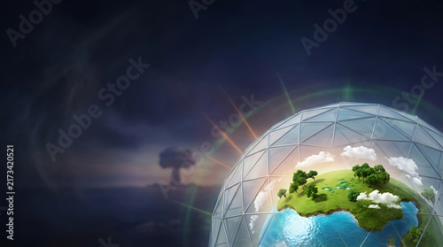 Obraz na płótnie Protecting Earth from Nuclear Testing