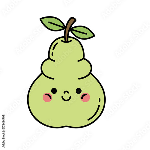 Cute Kawaii Pear Character
