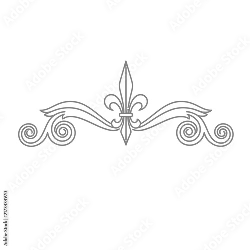 Fleur de lis ornamental border