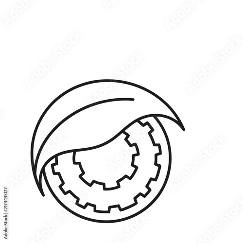 Leaf and gears icon
