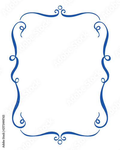 Elegant hand-drawn line graphic frame. Minimalist vector border design for digital products, wedding invitations, or print materials. Template for coquette cards, cute posters, and labels