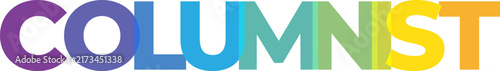 Foto A striking visual representation of the word COLUMNIST crafted with an engaging