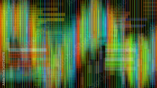 Abstract digital spectrum background with vertical colorful light lines and grid patterns