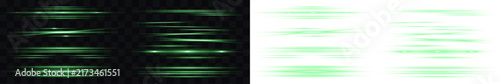 Group of plasma string line bright green green, for digital compositions.