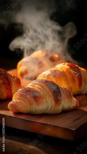 fresh croissant,freshly baked pastries

