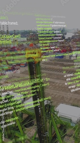 Animation of data processing over container port