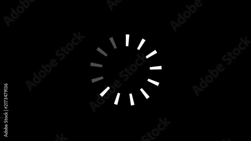 Foto Loading spinner with grey segments represents system progress