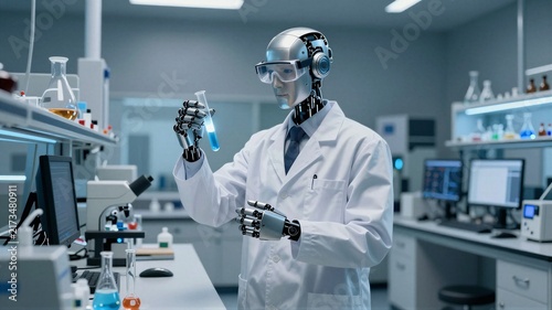 Robot Scientist in Laboratory