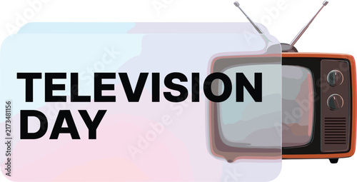 Television Day Celebration Concept with a Vintage Retro Analog Tv