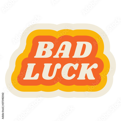 Canvas Print Bad luck lettering vintage