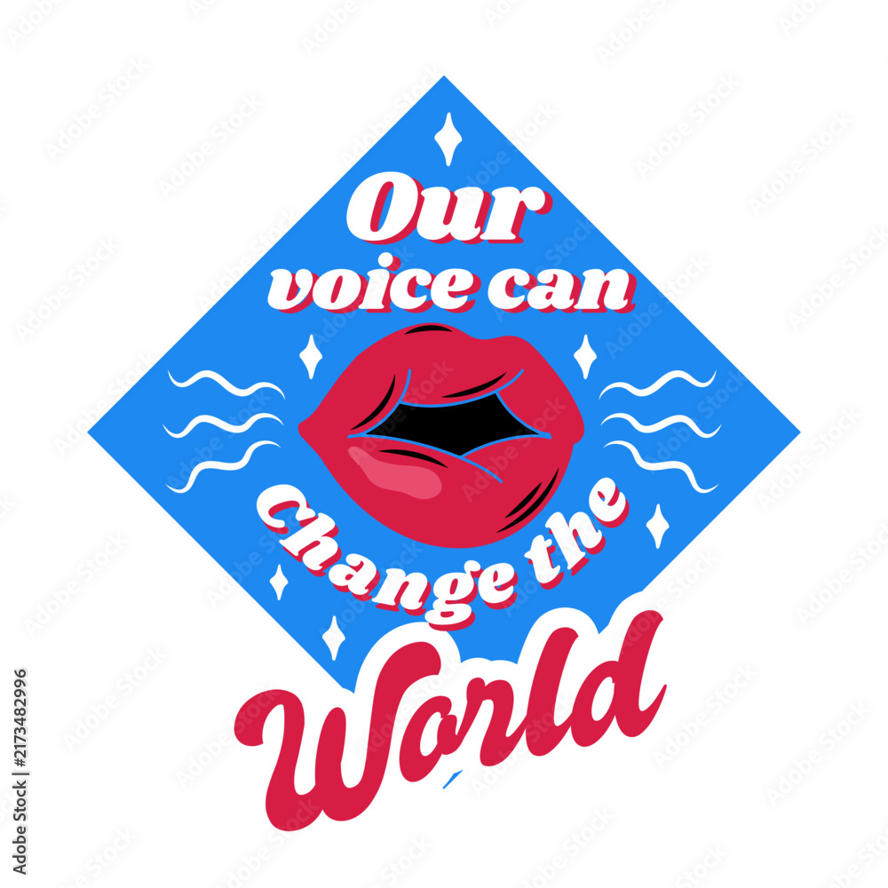 Fototapeta premium Change the world badge