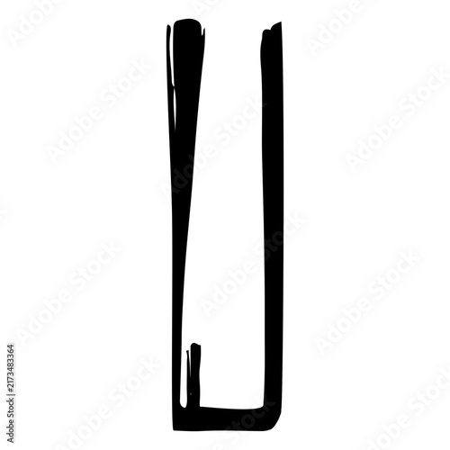 Obraz na plátně Alphabet letter u vandal