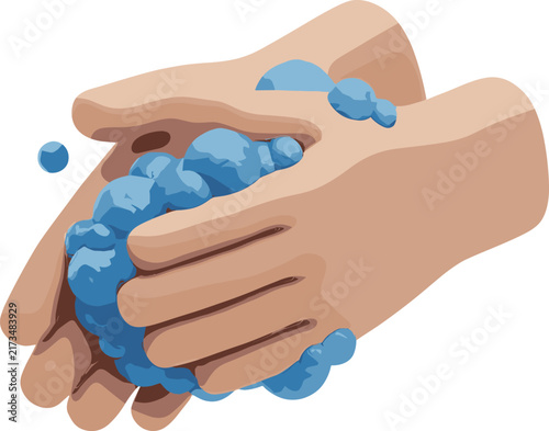 Handwashing with Soap Foam for Personal Hygiene and Disease Control