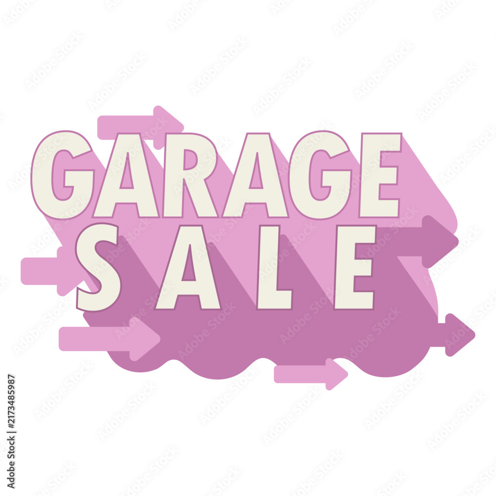 Fototapeta premium Garage sale sign arrow
