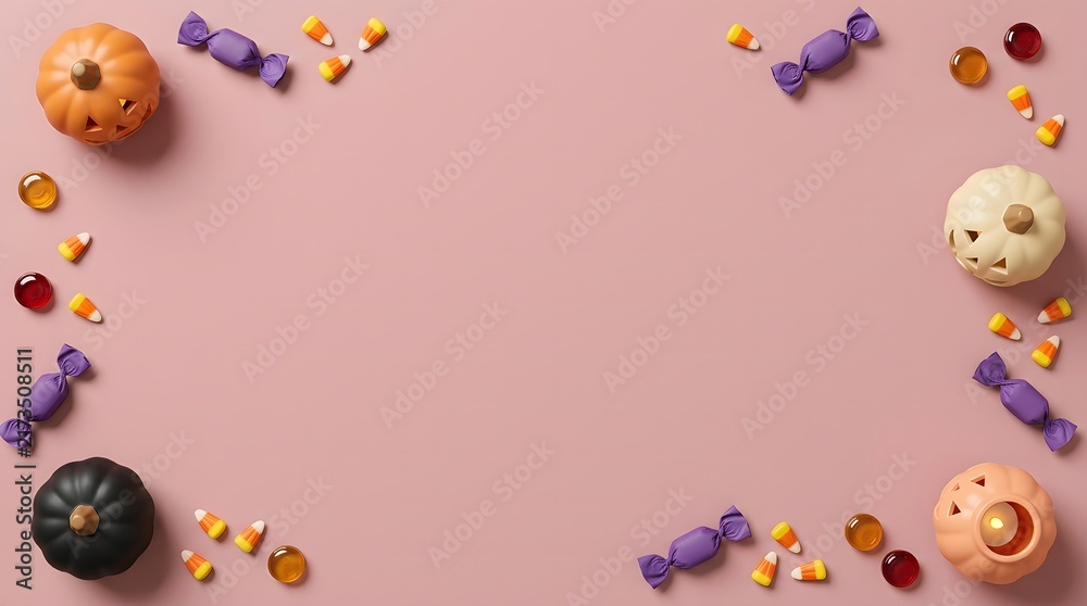 Fototapeta premium A spooky and sweet halloween celebration festive treats decorations and a playful ghostly atmosphere