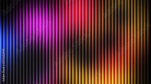 Midnight Prism Neon Light Background with Vertical Color Bars, Electric Blue, Magenta, Crimson and Amber Glow on Deep Black for Futuristic Abstract Design