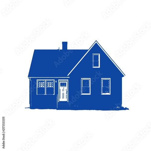 house on white background