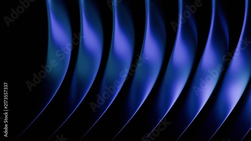 Abstract Luminous Blue Metallic Wave Loop 4K Motion Graphics - Abstract Flowing Curves for Modern Digital Design and Dynamic Visuals