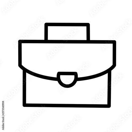 Black outline briefcase