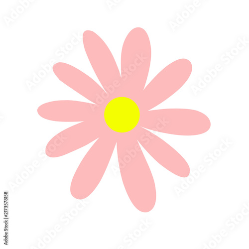 Cute flower with Yellow Center on Black