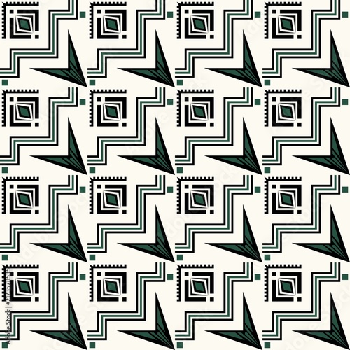 Abstract Geometric Art Deco Style Pattern Background