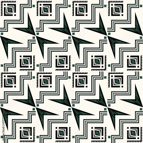 Abstract Geometric Art Deco Style Pattern Background