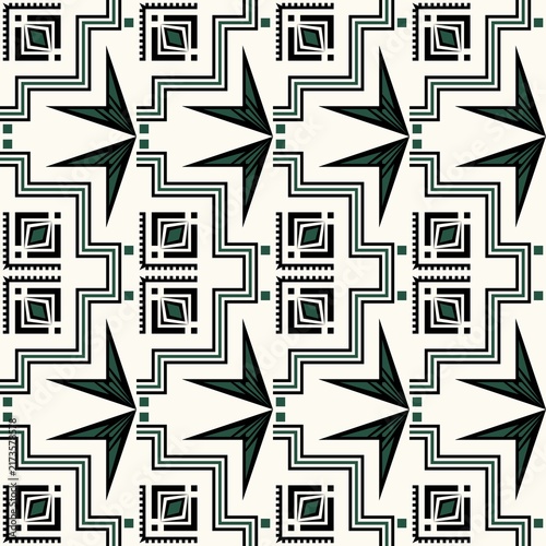 Abstract Geometric Art Deco Style Pattern Background
