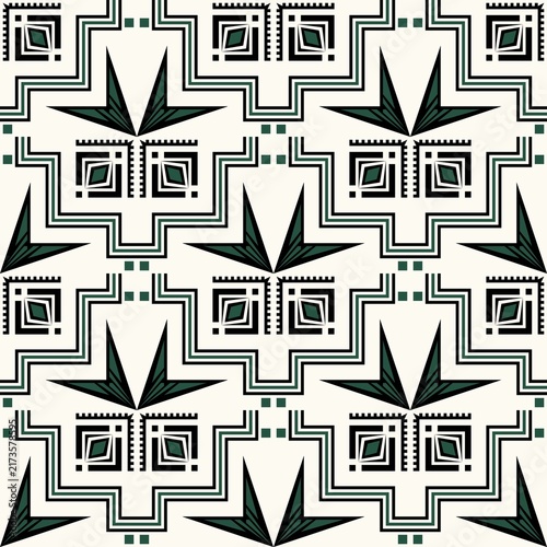 Abstract Geometric Art Deco Style Pattern Background