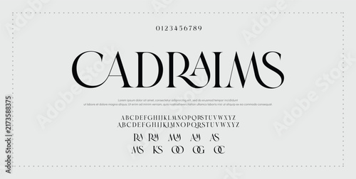 Canvastavla Beauty Luxury font alphabet logo