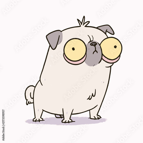 a drawing of a character that resembles a pug dog