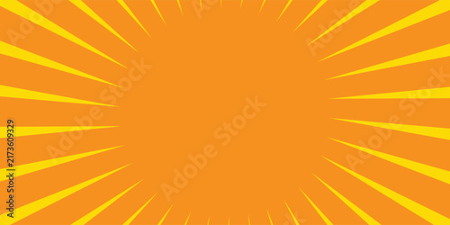 Orange starburst background vector design, orange abstract ray burst gradient background, radial sunburst illustration