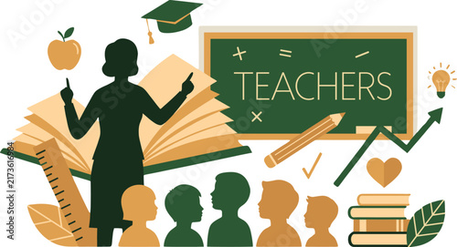 Teachers Guiding Students in Classroom Setting with Educational Tools