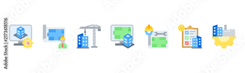 BIM web banner featuring Modeling, Architecture, Construction, Design, Engineering, Planning, and Infrastructure for building information modeling systems.