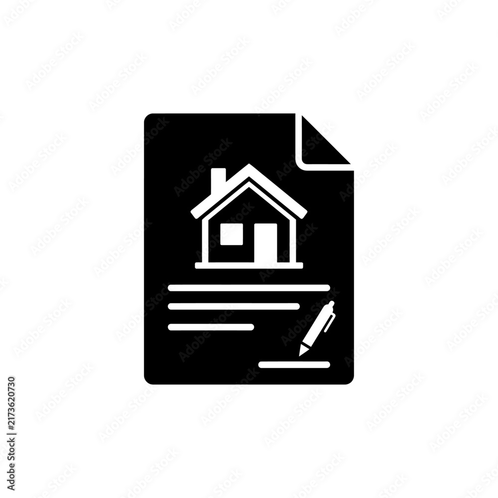 Fototapeta premium House Plan Document with Draft and Pen Illustration.