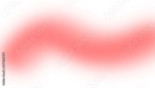 Abstract soft red wave shape isolated on white background
