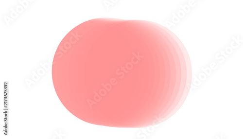 Abstract soft pink gradient shape with rounded edges, fluid organic form with a gentle light effect, minimalist design element isolated on white background